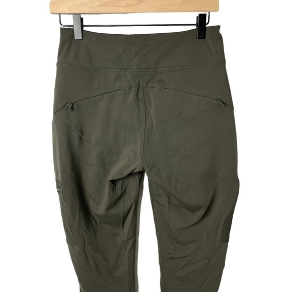 Athleta Headlands Hybrid Mid Rise Tight Hiking Pants Size 8 Tall Green 982353 - Picture 4 of 8
